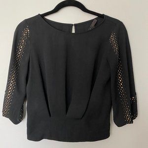 BCBGMaxAzria Women's Black Top Size XXS